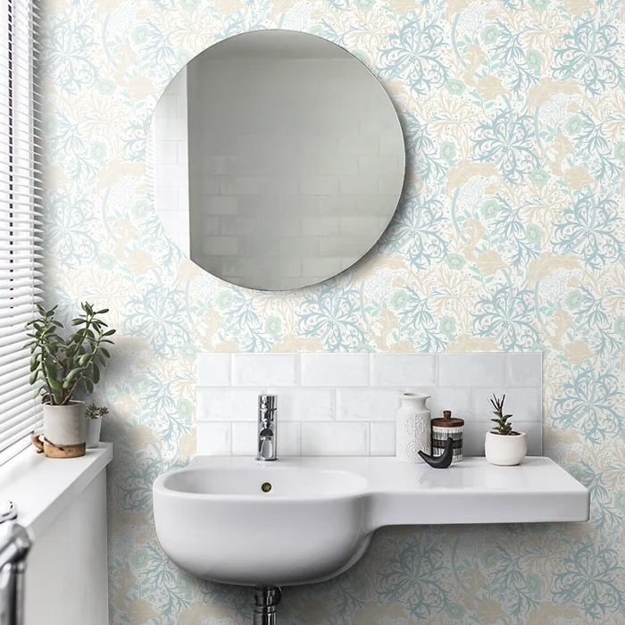 Seaweed Garden Wallpaper - Ohpopsi - Soft Blue