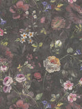 Secret Garden - Floral Wallpaper -  Black
