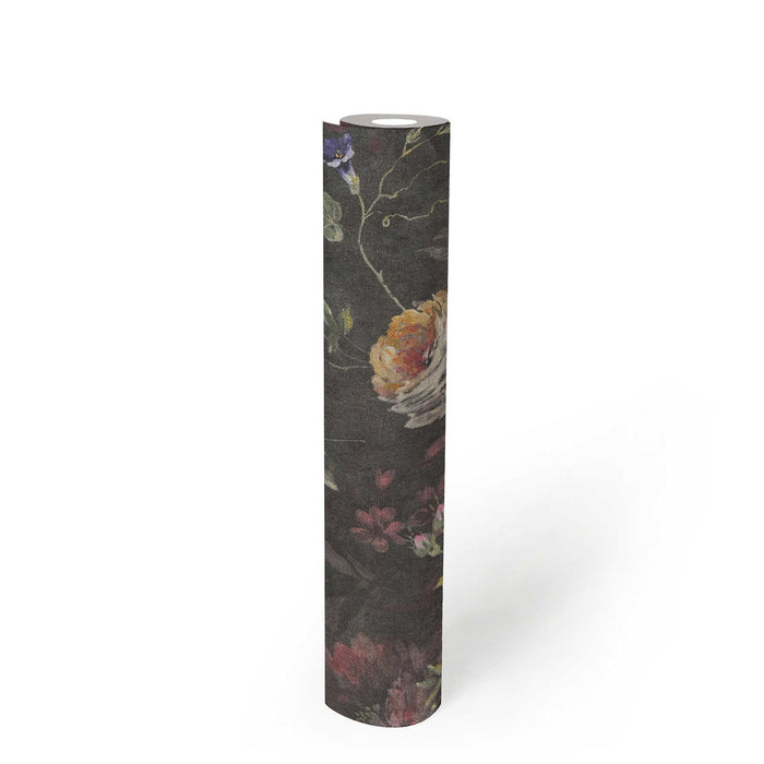 Secret Garden - Floral Wallpaper -  Black