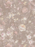 Secret Garden - Floral Wallpaper - Brown