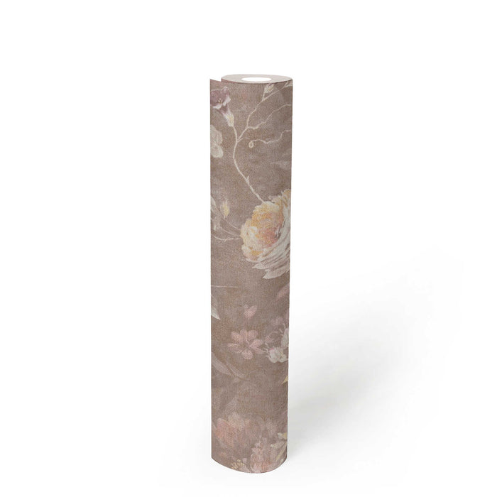 Secret Garden - Floral Wallpaper - Brown