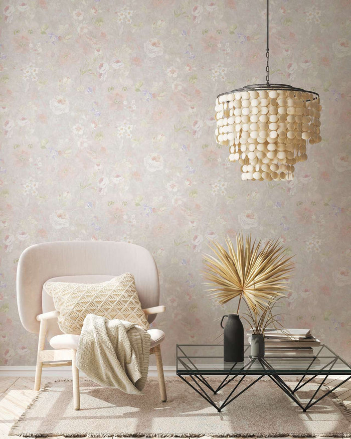 Secret Garden - Floral Wallpaper - Pink