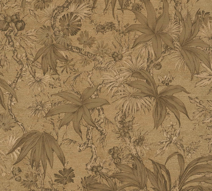 Sepia Memories - Jungle Wallpaper - Brown