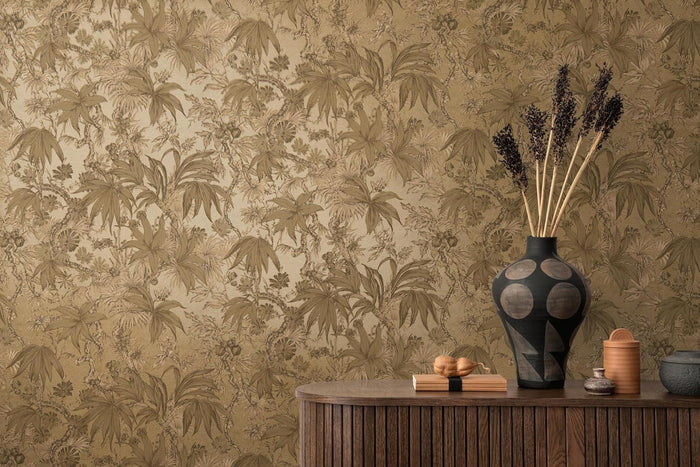 Sepia Memories - Jungle Wallpaper - Brown