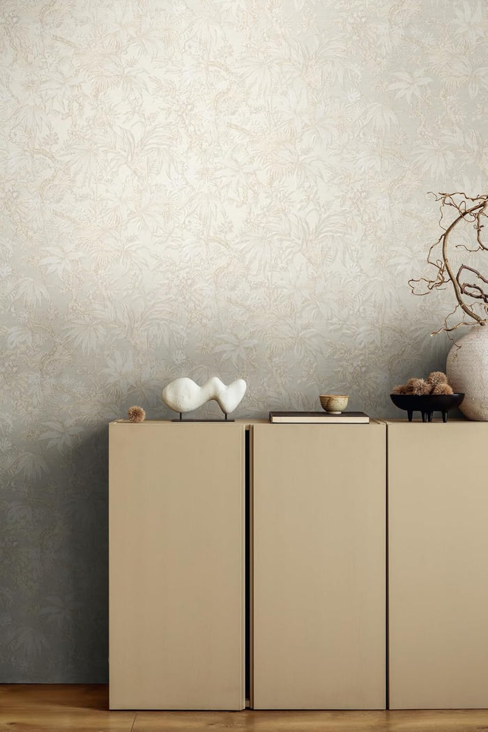 Sepia Memories -  Jungle Wallpaper - Cream
