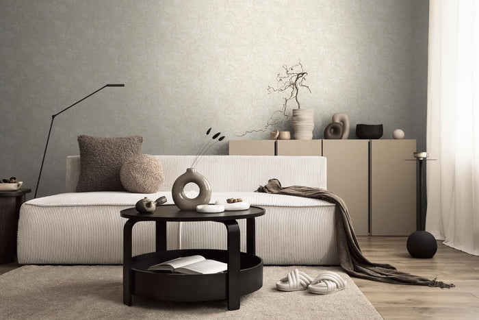 Sepia Memories -  Jungle Wallpaper - Cream