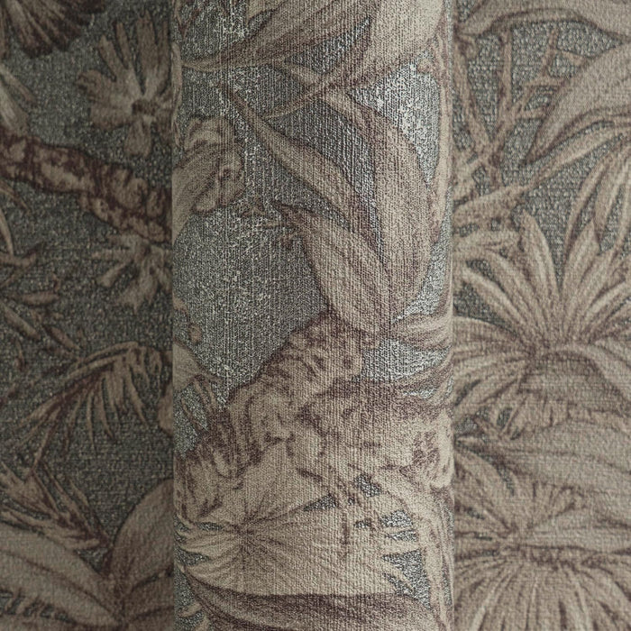 Sepia Memories -  Jungle Wallpaper - Grey Metallic