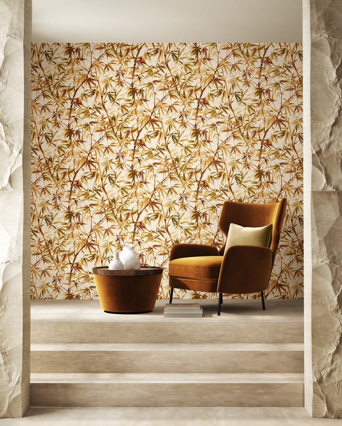 Shadow Bamboo Wallpaper - Goldenrod