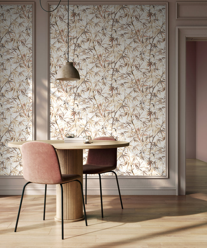 Shadow Bamboo Wallpaper - Latte