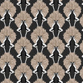 Showgirls Wallpaper - Black Metallic (Plain Black Background)