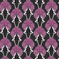 Showgirls Wallpaper - Pink Metallic/Black (Plain Black Background)