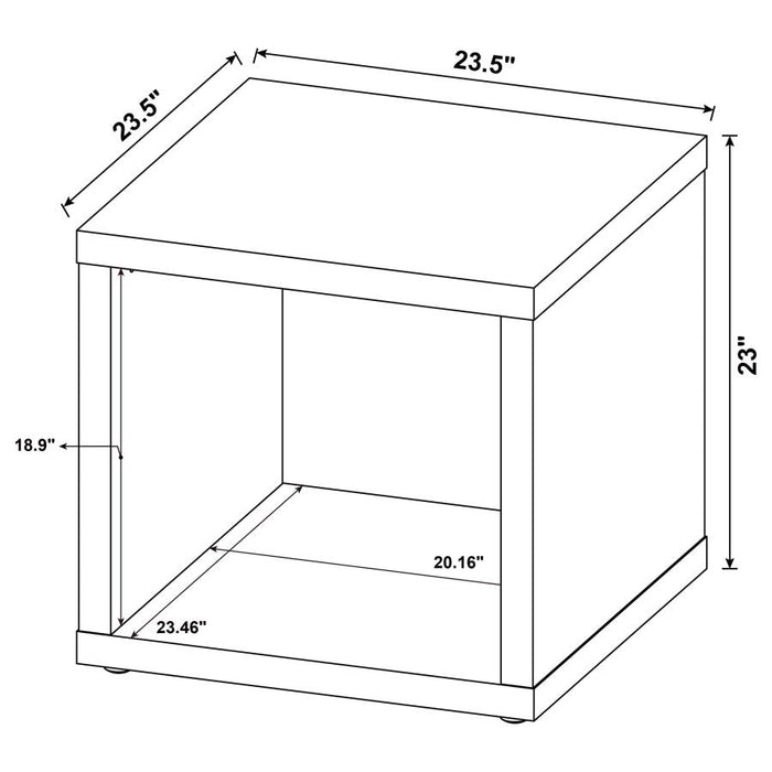 Side End Table Dark Pine - Adams Furniture