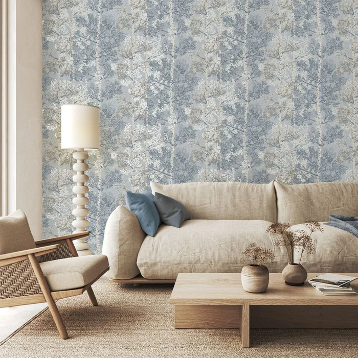 Silverwood Wallpaper by Rasch - Blue