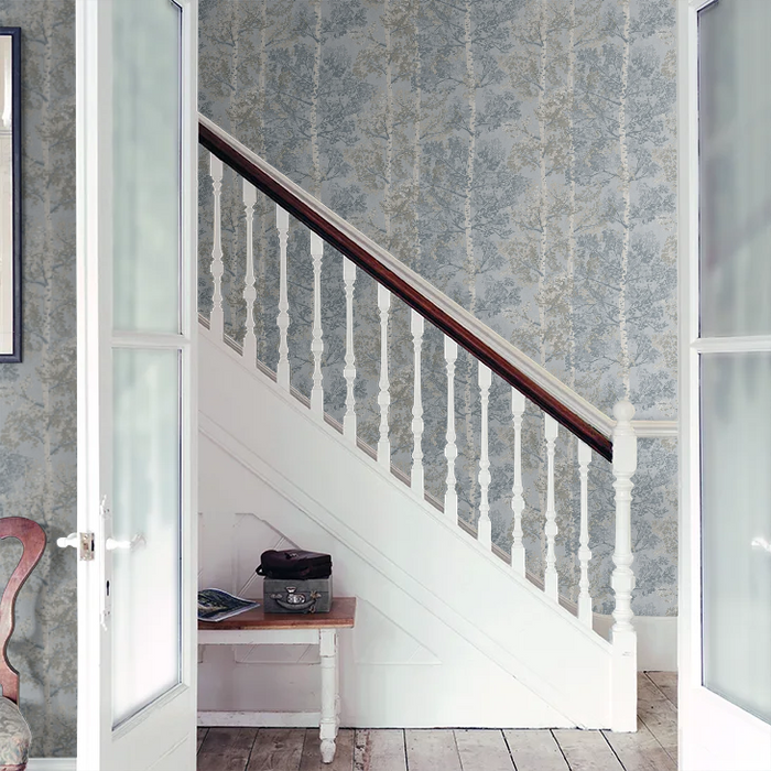 Silverwood Wallpaper by Rasch - Blue
