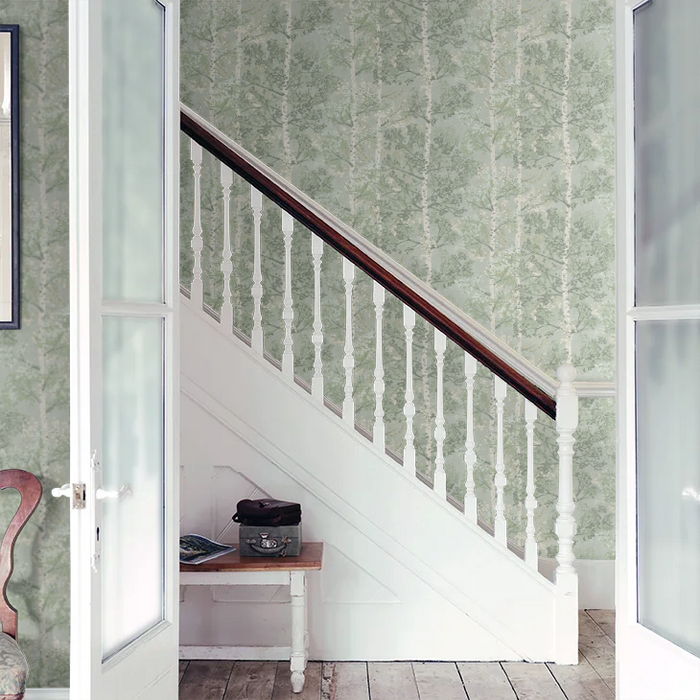Silverwood Wallpaper by Rasch - Green