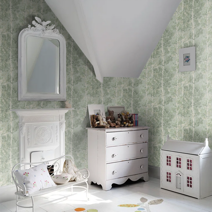 Silverwood Wallpaper by Rasch - Green