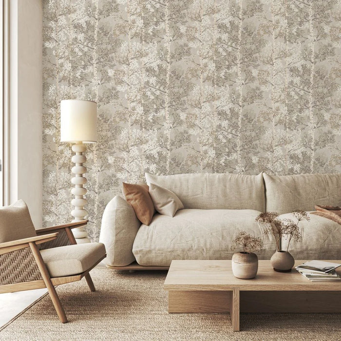 Silverwood Wallpaper by Rasch - Natural
