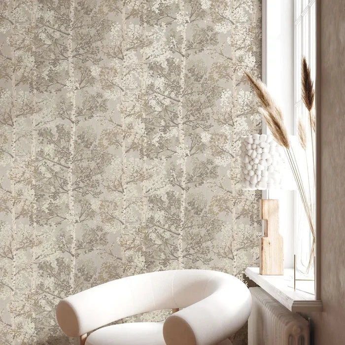 Silverwood Wallpaper by Rasch - Natural