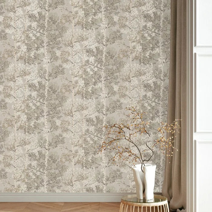 Silverwood Wallpaper by Rasch - Natural