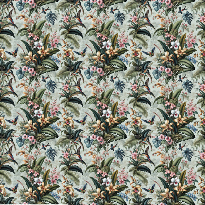 Singapura  Custom Printed Wallpaper - Smoky Blue