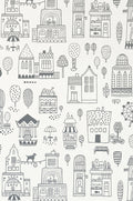 Small Town Wallpaper - Soft Black
