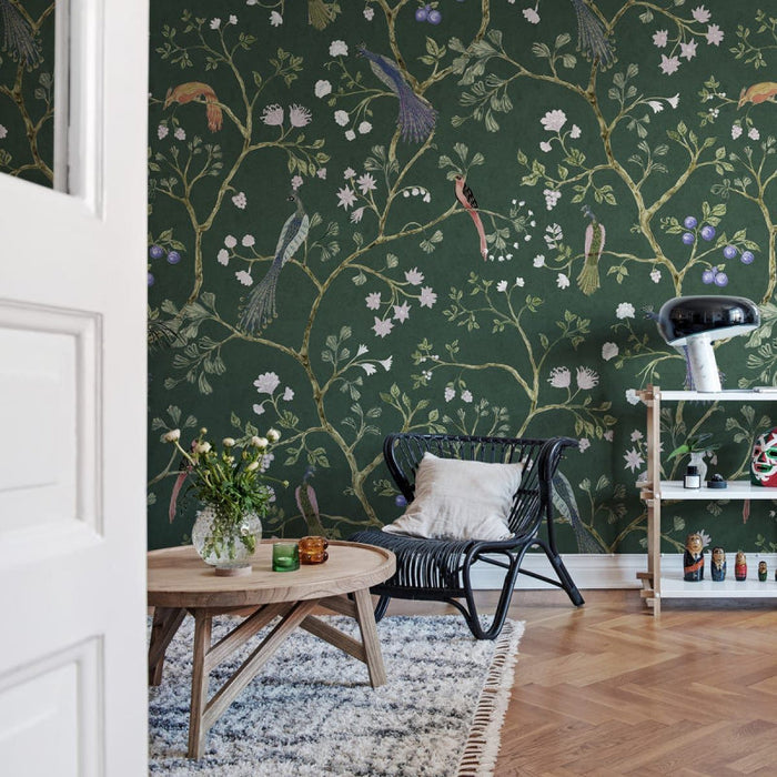 Songbirds - Forest - Custom Sized Wallpaper Mural (per m2)