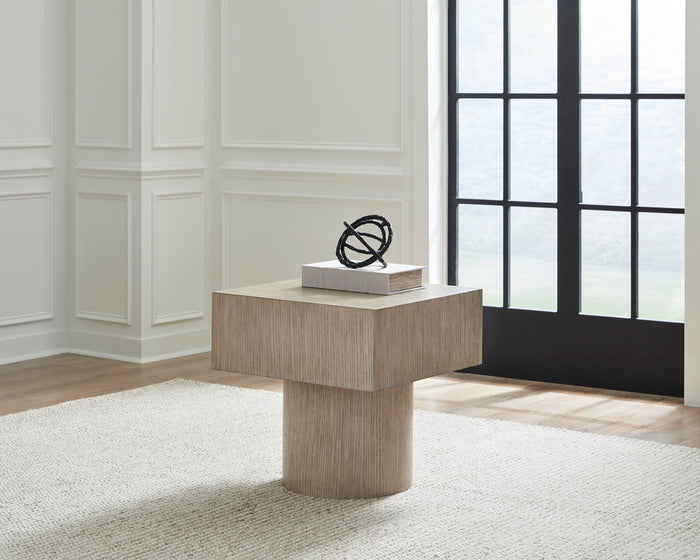 Square Grayish Brown End Table - Adams Furniture