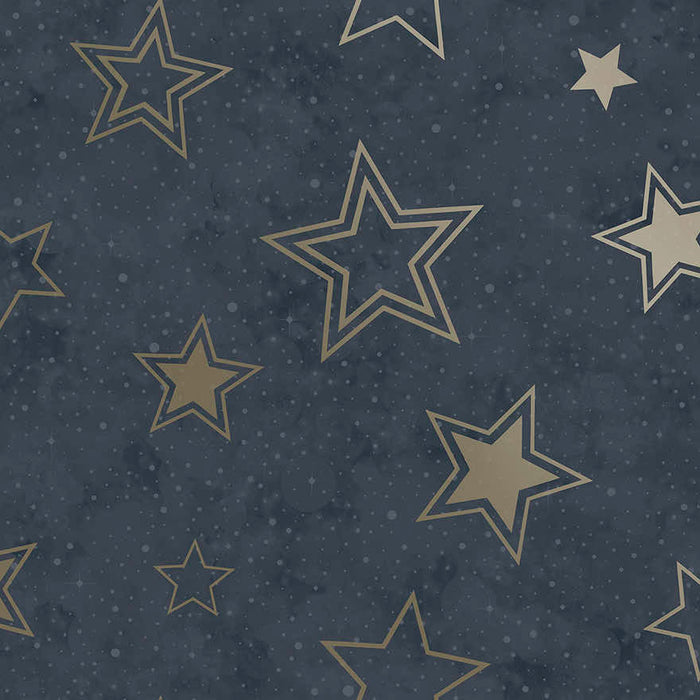 Stardust - Enchanting Wallpaper - Midnight Blue & Gold