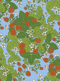 Strawberry Fields - Custom Sized Wallpaper Mural (per m2) - Blue Multi