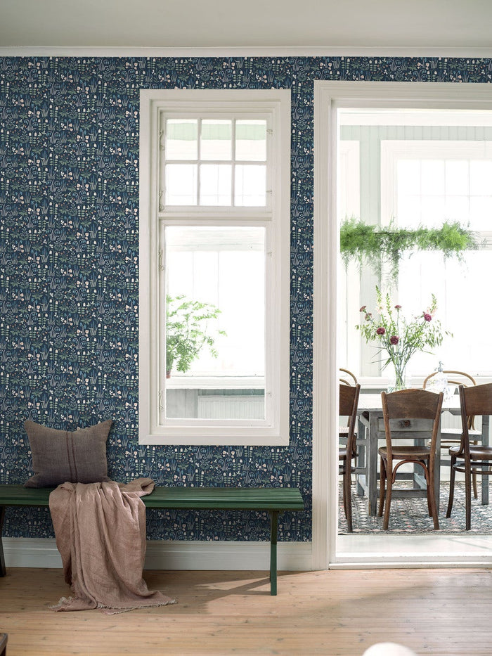 Strawberry Fields Wallpaper - Blue