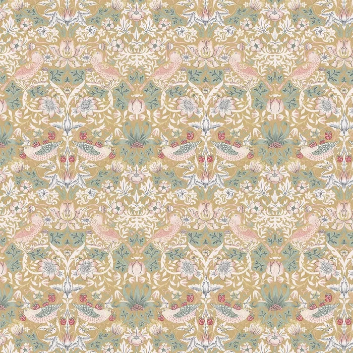 Strawberry Thief Wallpaper - Gold