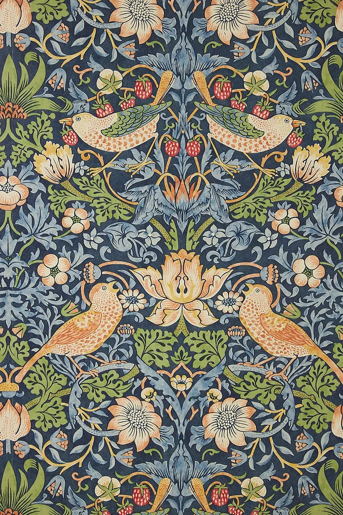 Strawberry Thief Wallpaper - Indigo