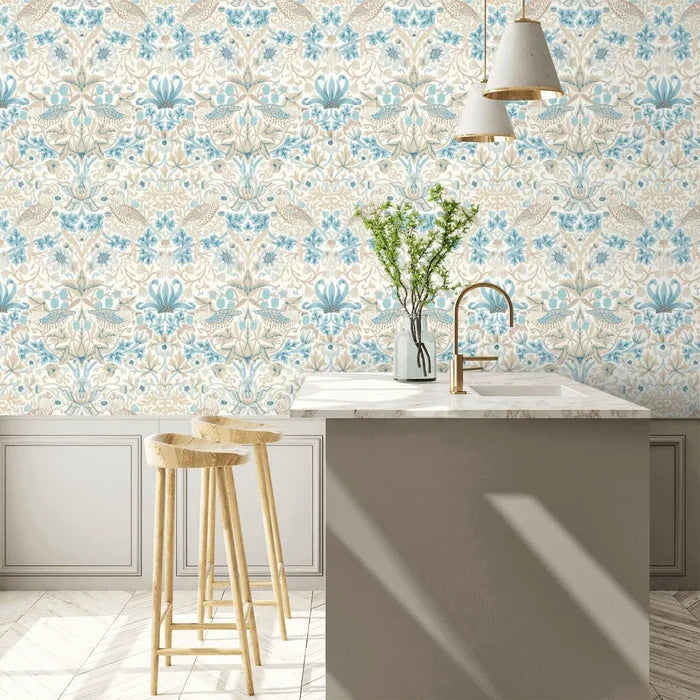 Strawberry Thief Wallpaper - Slate/Vellum