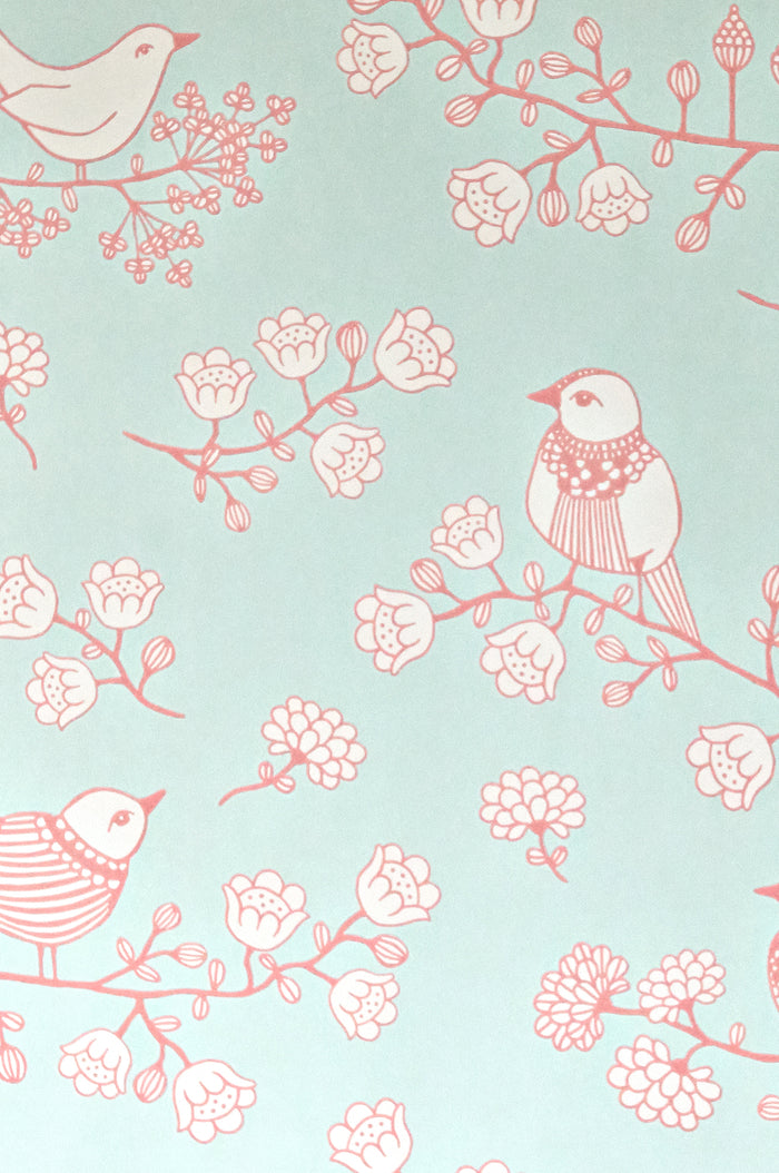 Sugar Tree Wallpaper - Turquoise