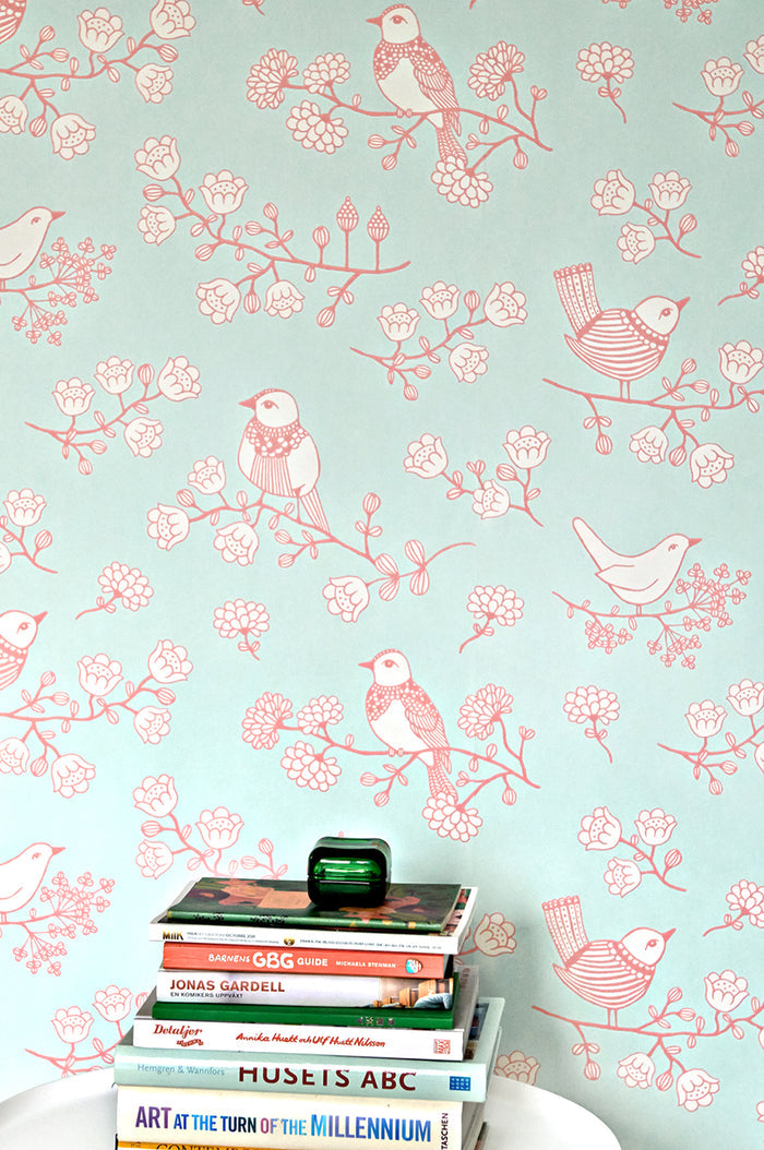Sugar Tree Wallpaper - Turquoise