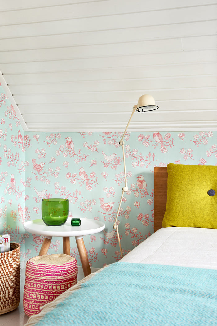 Sugar Tree Wallpaper - Turquoise