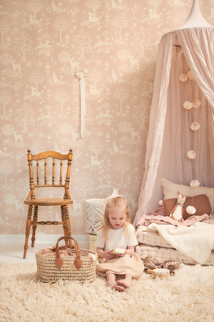 Summer Fields Wallpaper - Dusty Pink