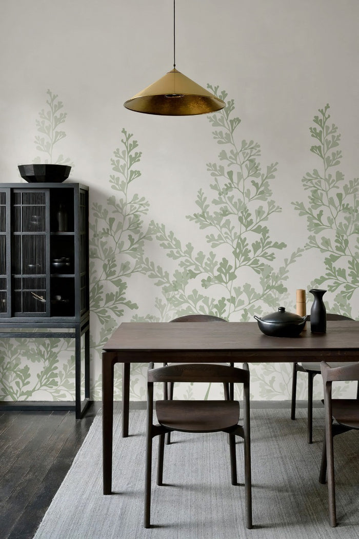 Summer Leaf - Custom Sized Wallpaper Mural (per m2) - Green