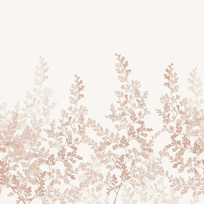 Summer Leaf - Custom Sized Wallpaper Mural (per m2) - Warm Red