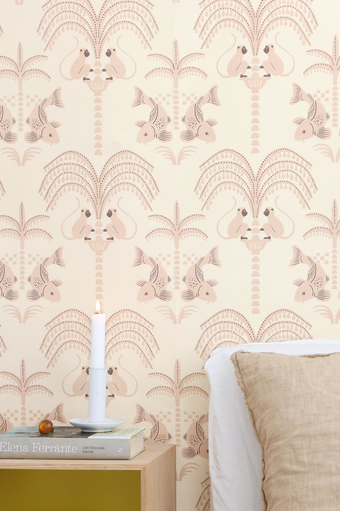 Sunset Gold Wallpaper - Beige Pink