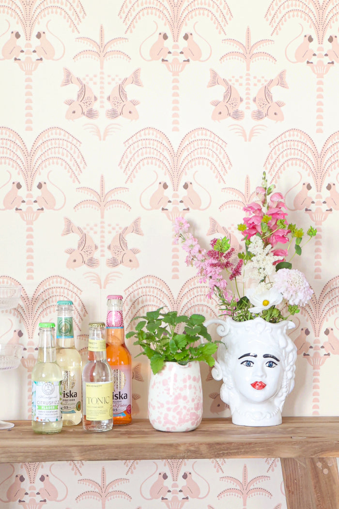 Sunset Gold Wallpaper - Beige Pink