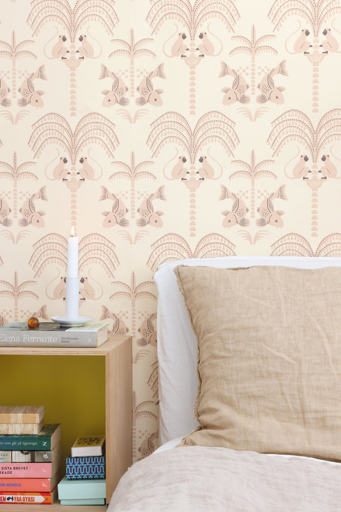 Sunset Gold Wallpaper - Beige Pink
