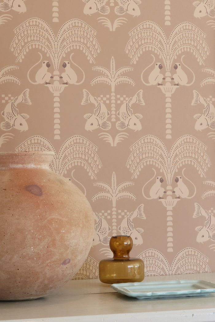 Sunset Gold Wallpaper - Caramel Brown