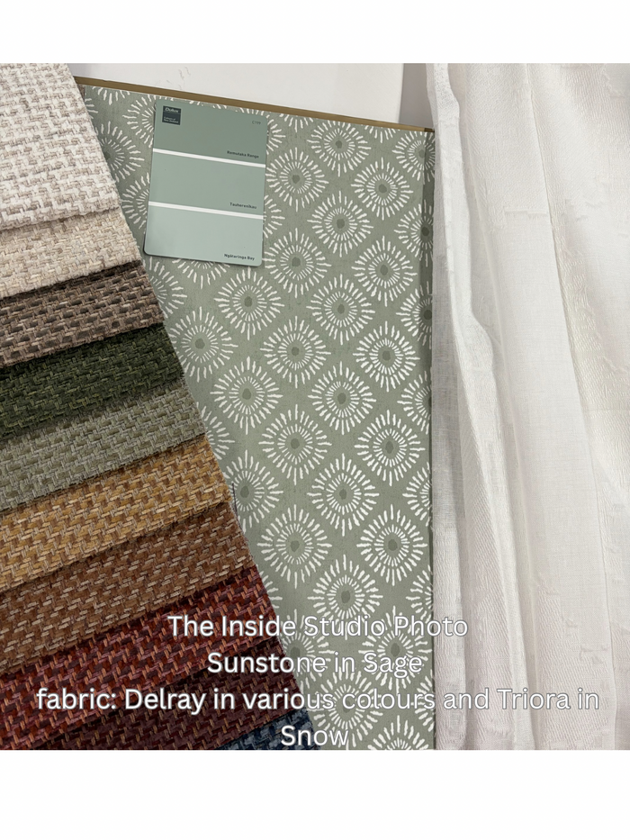 Sunstone – Soft Geometric Wallpaper – Sage