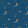 Swallows Wallpaper - French Blue