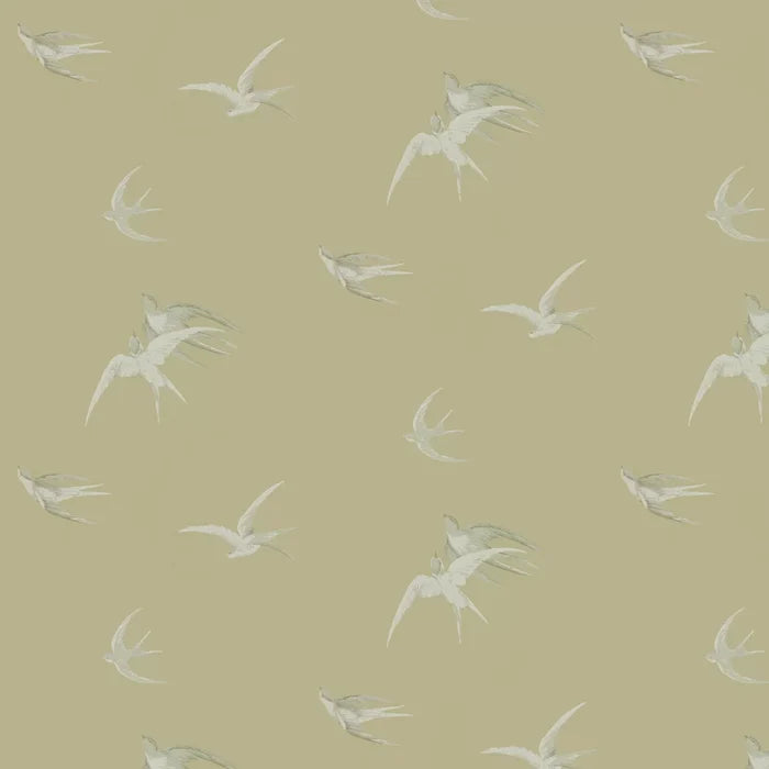 Swallows Wallpaper - Gold