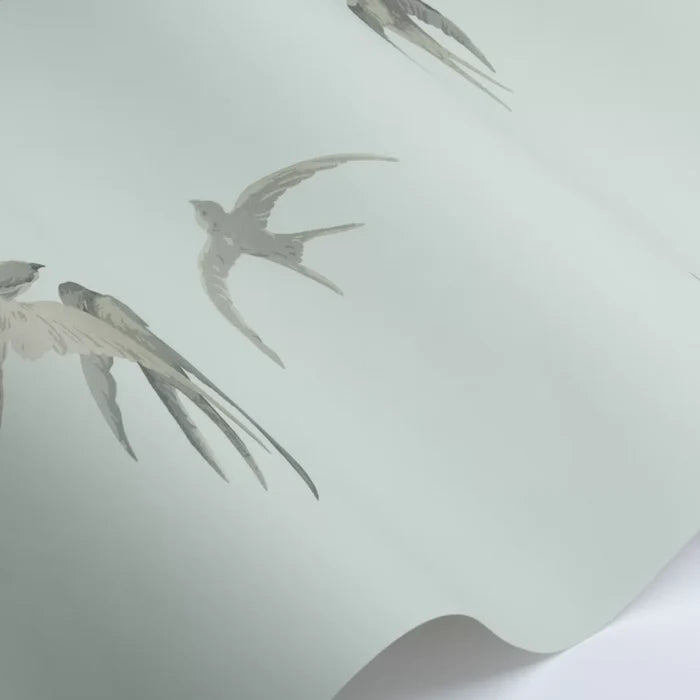 Swallows Wallpaper - Scotch Grey
