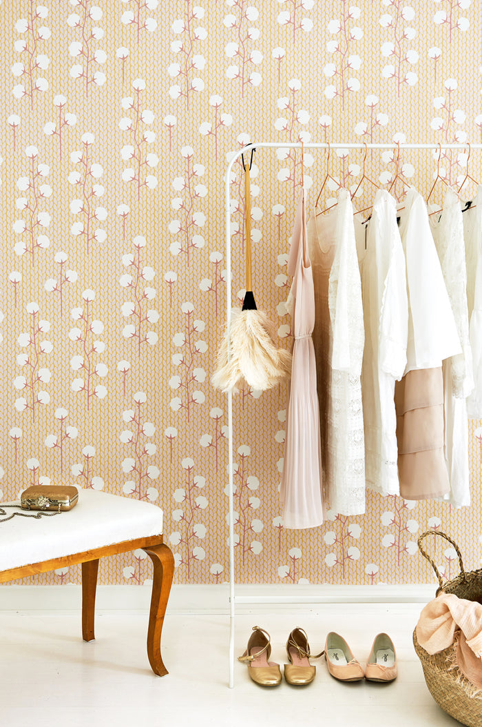 Sweet Cotton Wallpaper - Pink