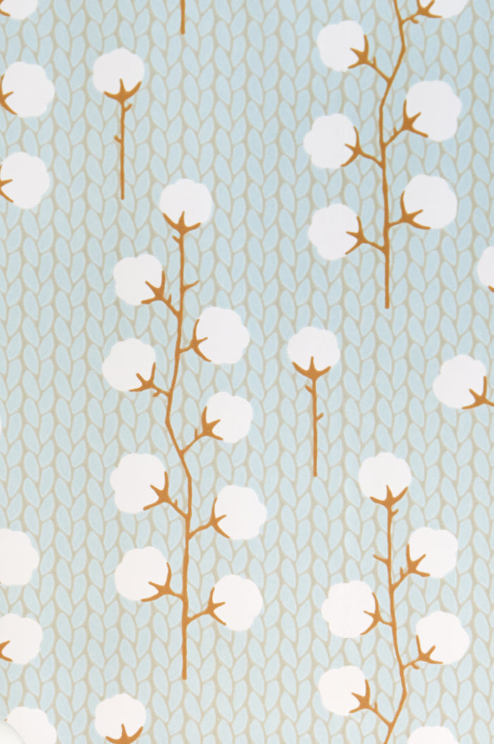 Sweet Cotton Wallpaper - Turquoise