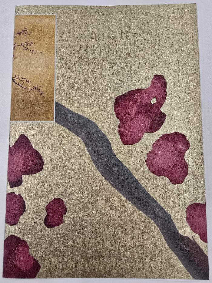 Takeda Cherry Blossom - Custom sized wallpaper mural (per/m2) - Gold